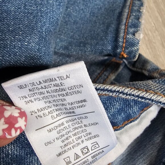 Joe's Jeans Mid-Rise Distressed Tomboy Slim Jeans Pockets Blue Women Size 25 NWT - Picture 8 of 12